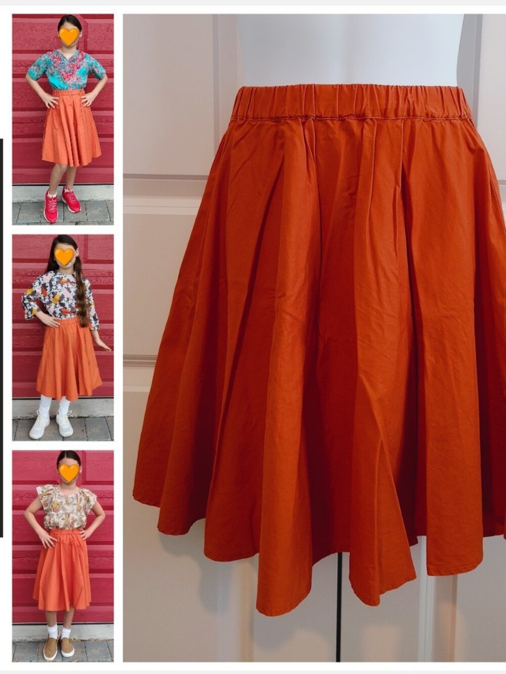 Mocha Noir Burnt Orange Skirt (Boutique Brand)